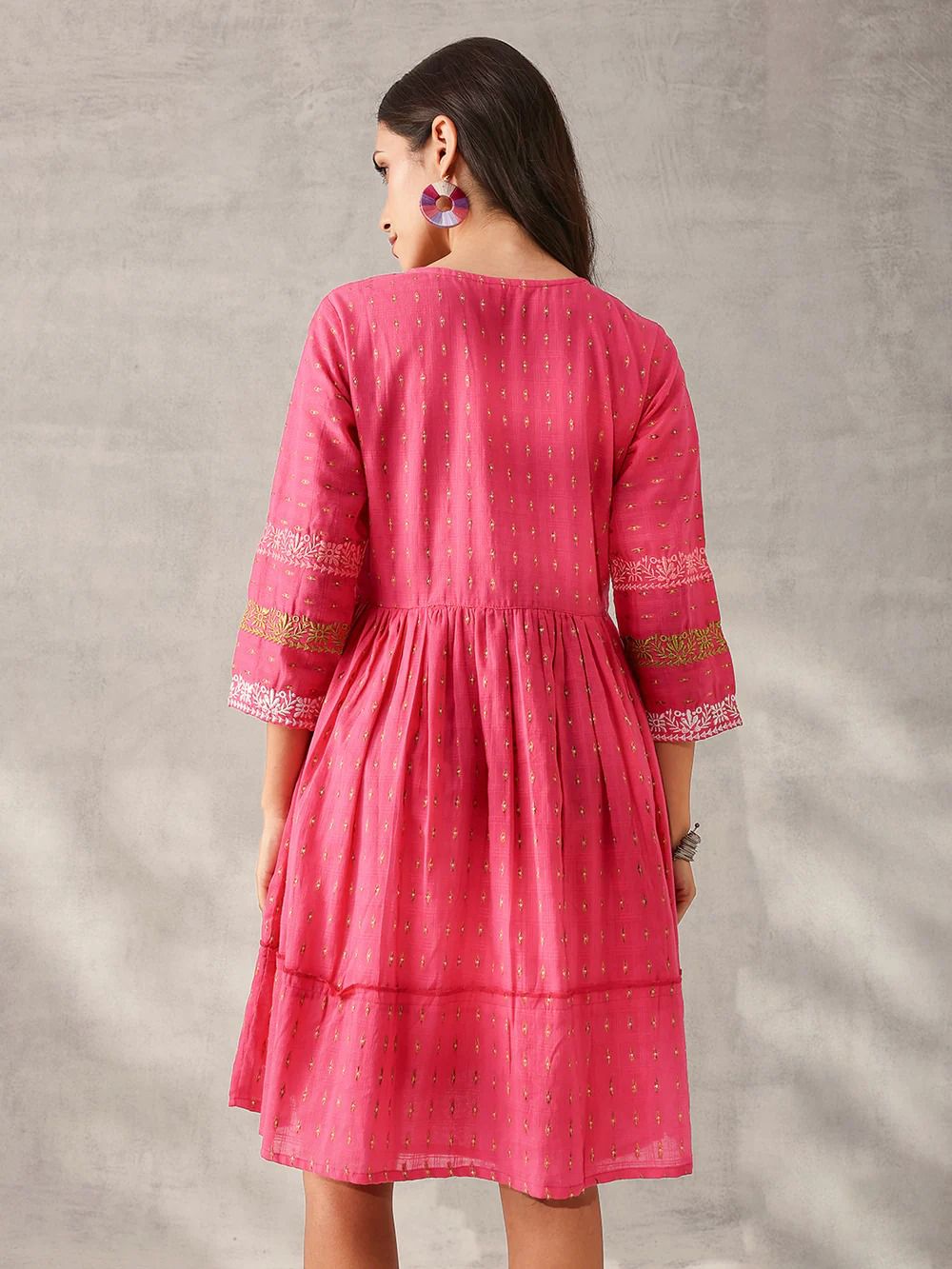 Women's Embroidered Cotton Dress