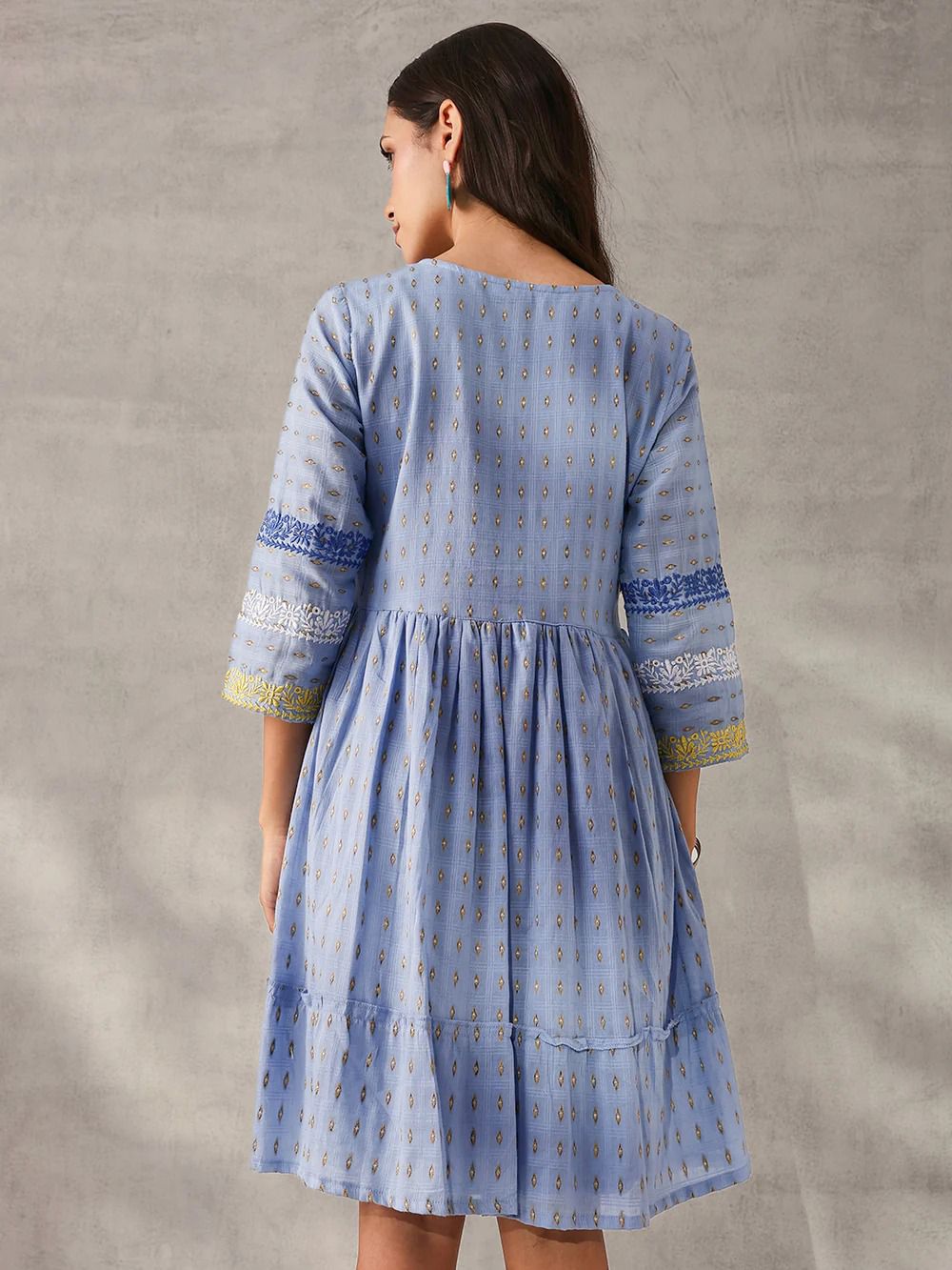 Women's Embroidered Cotton Dress
