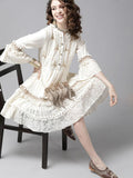 Elegant Ivory Boho Dress