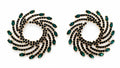 Emerald Green  Crystal Statement Earrings