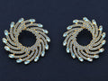 Ice Blue Crystal Statement Earrings