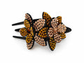 Elegant Amber Floral Rhinestone Hair Claw Clip