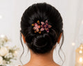 Elegant Floral Rhinestone Hair Claw Clip
