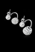 Elegant Double Ball Crystal Stud Earrings