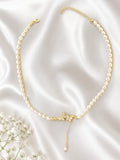 Elegant Pearl Butterfly Choker Necklace