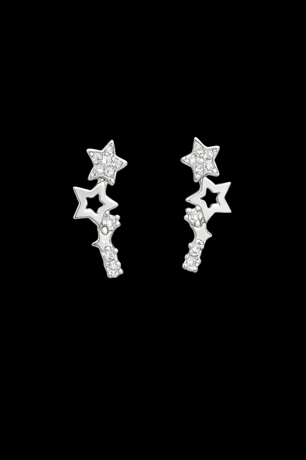Sparkling Star Crystal Stud Earrings