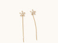 Crystal Snowflake Threader Earrings
