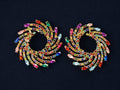 Multicolor Crystal Statement Earrings